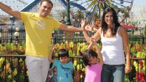 Saeed Abedini is seen with his family.